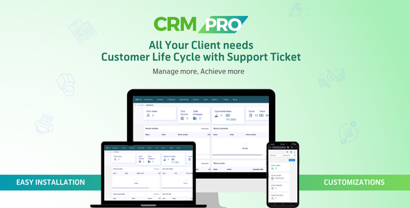 CRM PRO – All in One CRM in Laravel for cPanel