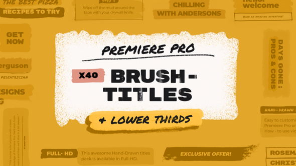 Brush Stroke Titles Lower Thirds