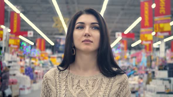 Supermarket Shopping Girl Woman Fruit Food Buy