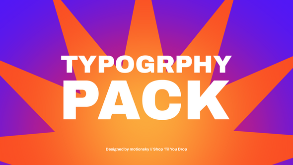 9 Typography Clearance Pack | After Effects alt
