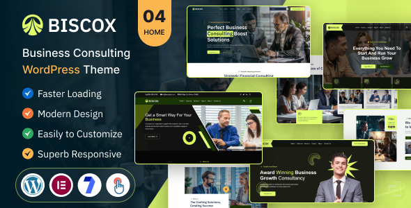 Biscox – Business Consulting WordPress Theme – 0 Sold!