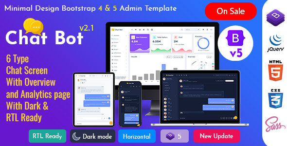 Chatx Bot Responsive Bootstrap Admin Dashboard Template