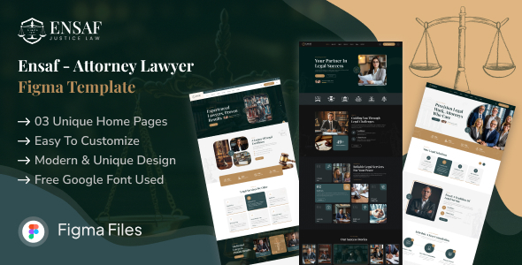 Ensaf - Attorney Lawyer Figma Template