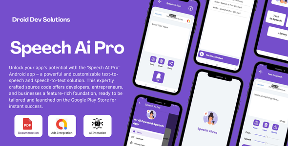 Speech AI Pro : Text-to-Speech & Speech-to-Text
