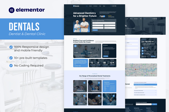 Dentals – Dentist & Dental Clinic Elementor Template Kit – 0 Sold!