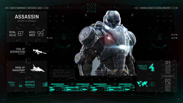 HUD UI Game Warrior Screen 03 alt