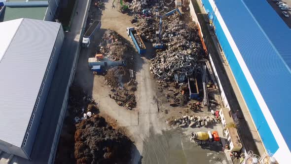 Scrap Metal Yard Aerial View