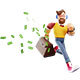 3D Cartoon Character Male Running with Bag Full of Money - 3DOcean Item for Sale
