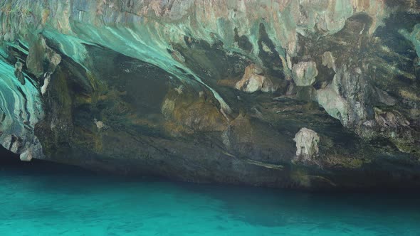 View on Blue Lagoon in Thailand on Phi Phi Island From the Boat