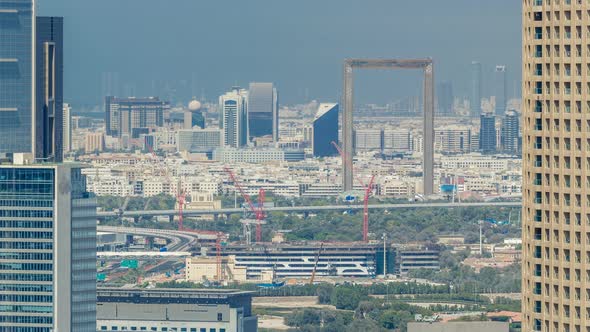 Dubai Skyline Timelapse with Deira District