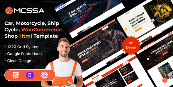 MCSSA | Repair Service & Auto Mechanic Template – 0 Sold!