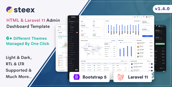 Steex - HTML & Laravel Admin Dashboard Template