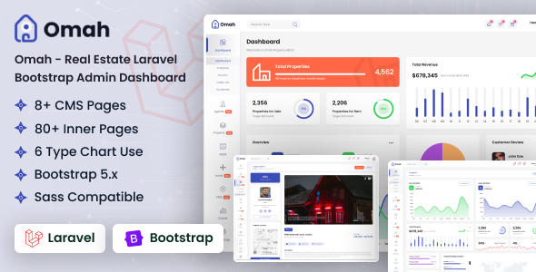 Omah - Real Estate Laravel Bootstrap Admin Dashboard