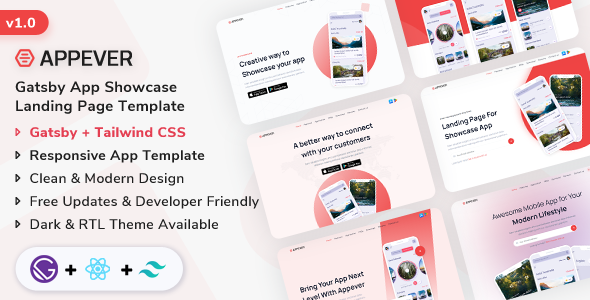 Appever - Gatsby App Landing Template