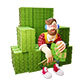 3D Avatar of Man Sitting on Money Throne - 3DOcean Item for Sale