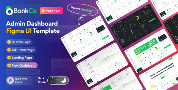 BankCo - Admin Dashboard Figma UI Templates