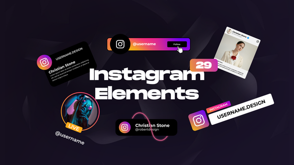 Instagram Social Media Elements