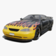 Sport Flame Car - 3D Model - 3DOcean Item for Sale