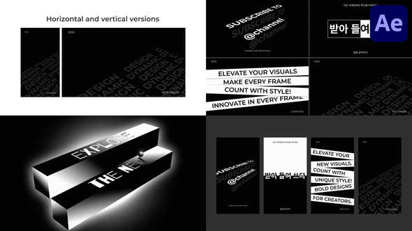Black And White Typography for After Effects alt