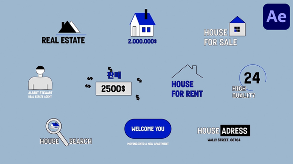 Real Estate Text Animations for After Effects alt