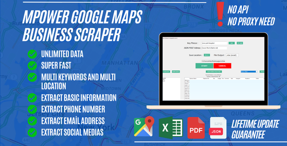 mPower Google Maps Data Scraper