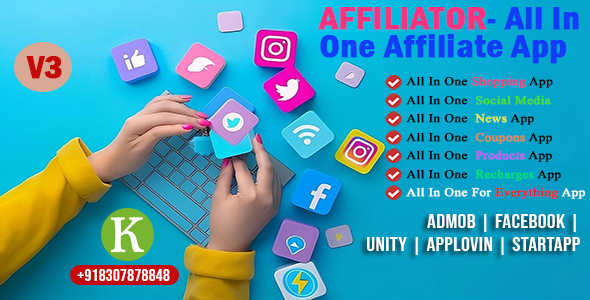 Affiliator - All In One Affiliate Marketing Android App With Admin Panel & In-App-Purchase