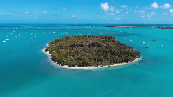 Paradise landscape of caribbean sea of Key West, Florida, United States.