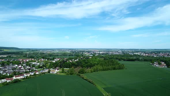 French Vexin Regional Natural Park seen from the sky