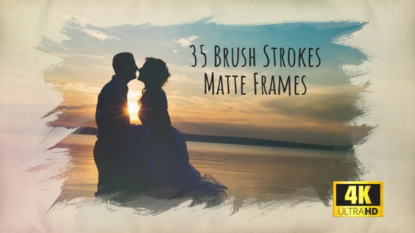 Brush Strokes – 35 4K Matte Frames