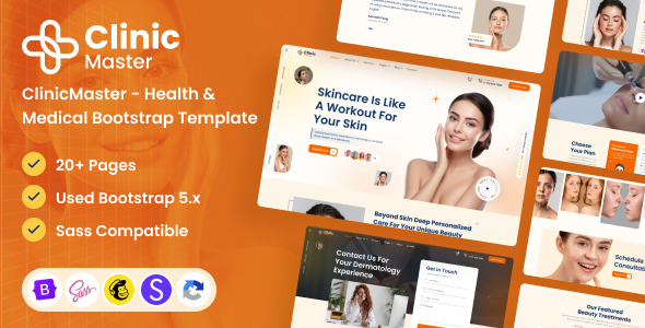 ClinicMaster – Health & Medical Bootstrap Template – 0 Sold!