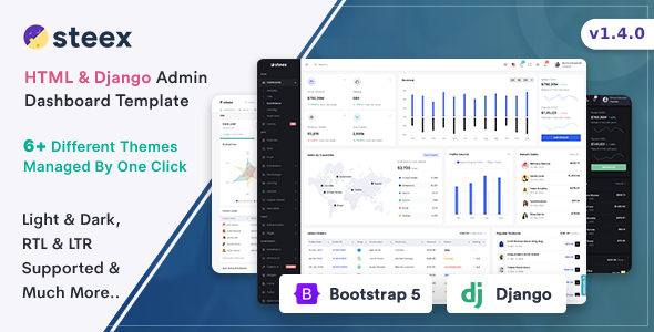 Steex - HTML & Django Admin Dashboard Template