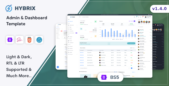 Hybrix - Admin & Dashboard Template