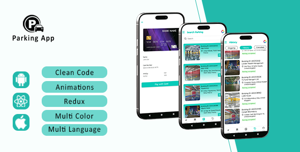 Parking - Find Parking & Book Slot | Near Me React Native iOS/Android App Template