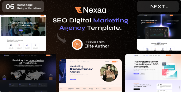 Nexaq - SEO & Digital Marketing Agency React Next JS Template