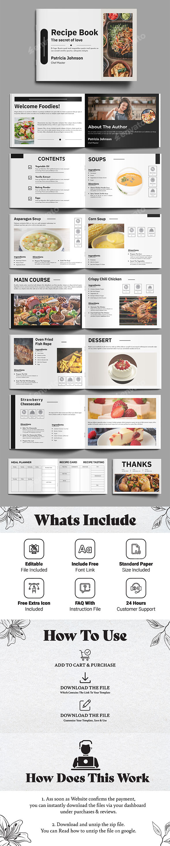 Recipe Book Template Layout