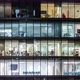Office windows in the business center in the evening - VideoHive Item for Sale