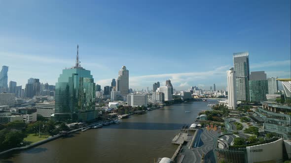 Beautiful building architecture around Bangkok city in Thailand