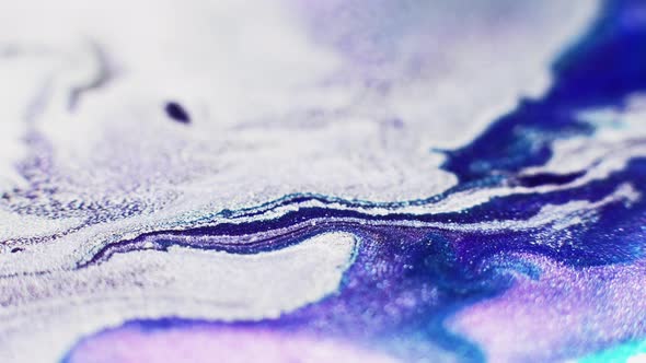 Ink Marble Texture Glitter Fluid Flow White Blue alt