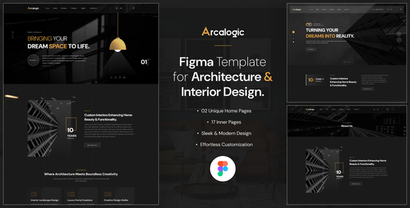 Arcalogic – Architecture & Interior Figma Template – 0 Sold!