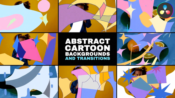 Abstract Cartoon Transitions | DaVinci Resolve