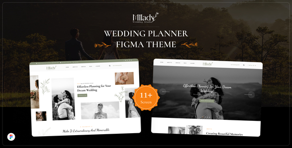 Milady – Wedding Planner Figma Template – 0 Sold!