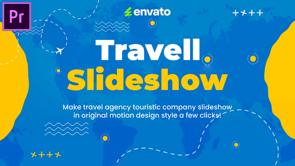 Travel Slideshow MOGRT for Premier Pro