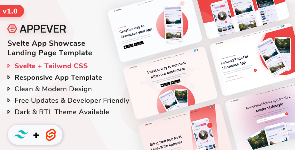 Appever – Svelte App Showcase Template – 0 Sold!