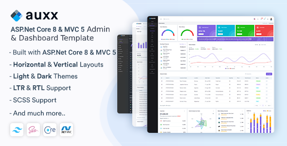 Auxx – ASP.Net & MVC Admin & Dashboard Template – 0 Sold!