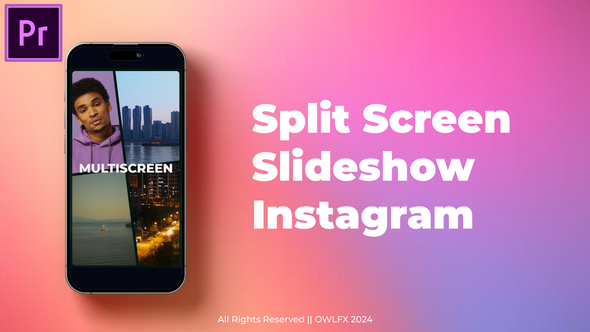 Split Screen Instagram Slideshow MOGRT for Premier Pro