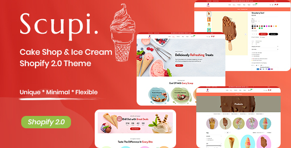 Scupi – Cake Shop & Ice Cream Shopify 2.0 Theme – 0 Sold!