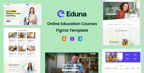 Eduna – Online Education Courses HTML5 Template – 0 Sold!