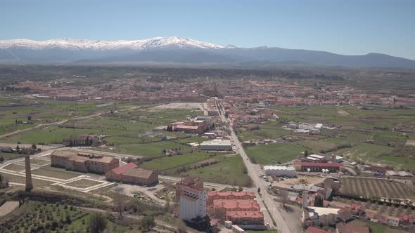 Aerial of the city of Guadix alt