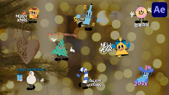 Christmas Characters Titles for After Effects alt