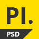 PI. - Portfolio PSD Template - ThemeForest Item for Sale